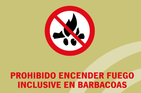 Imagen Prohibición de hacer fuego días 9, 10 y 11 de agosto